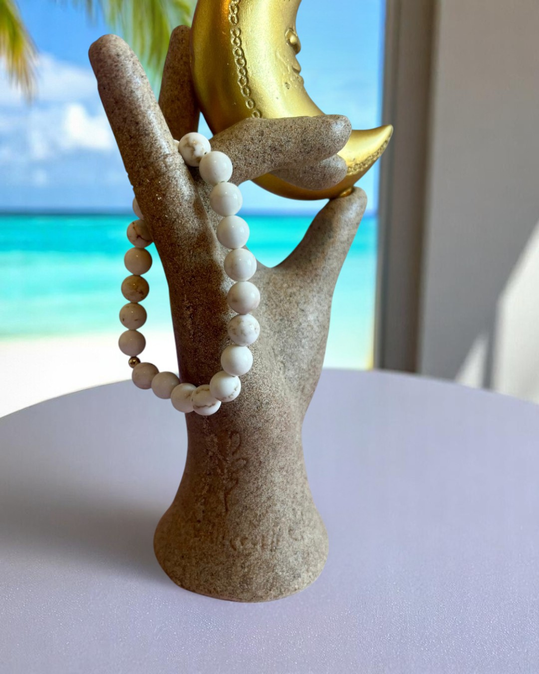 Bracelet en Magnésite A - 08 mm ☁️ 🦢