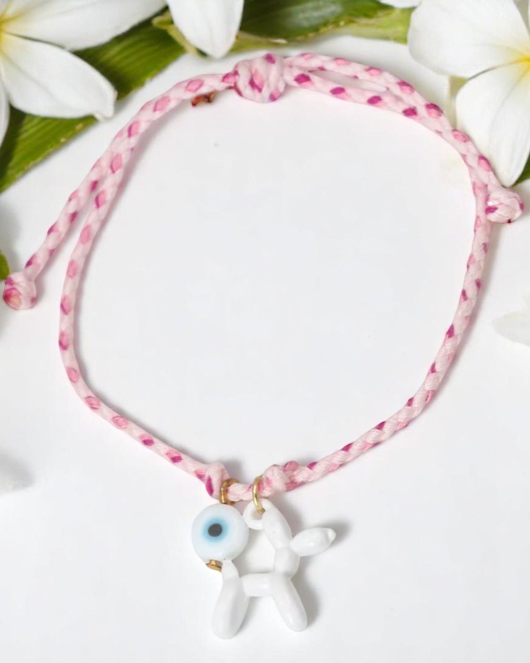 Bracelet blanc - cordon réglable 🧿