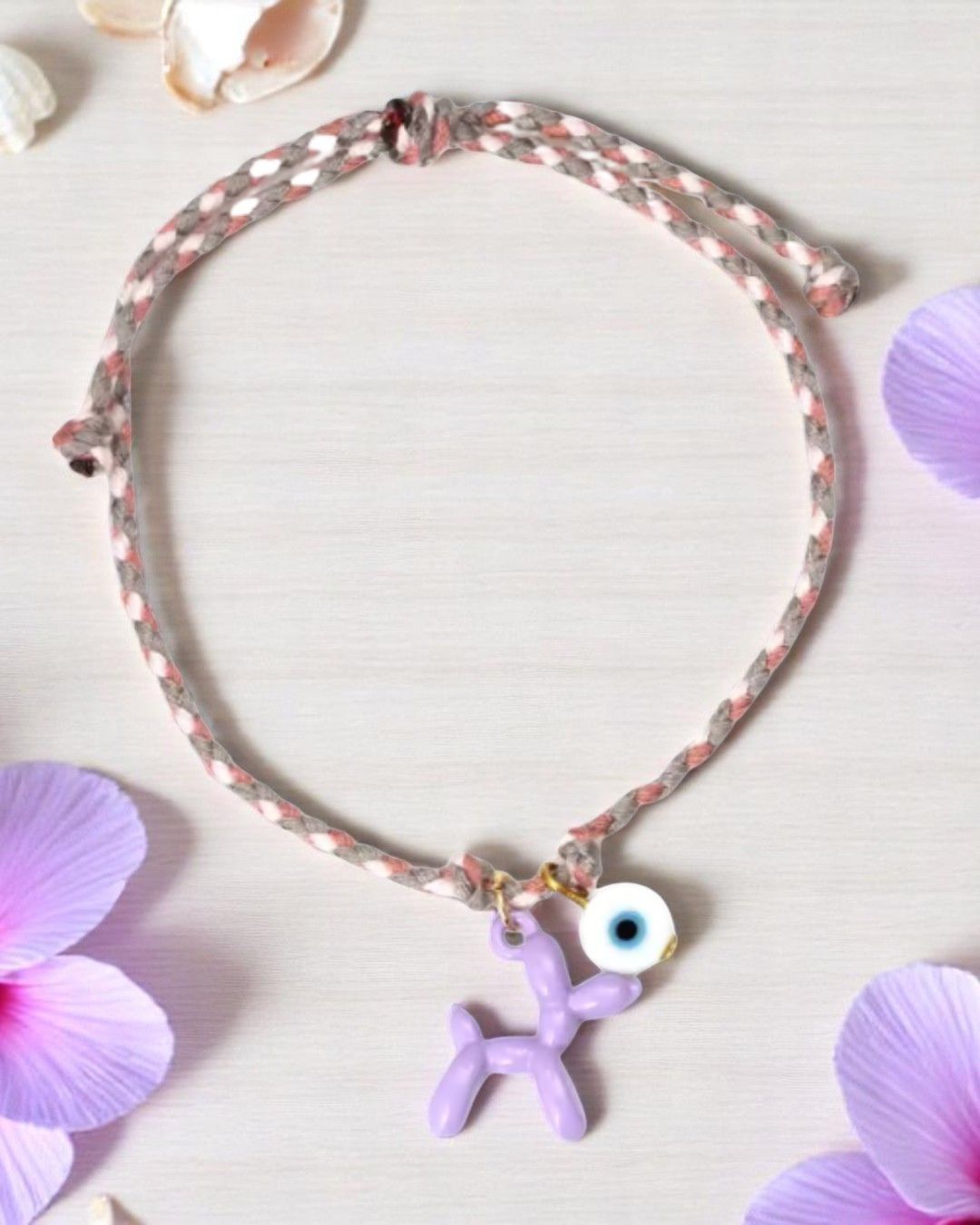 Bracelet violet - cordon réglable 🧿