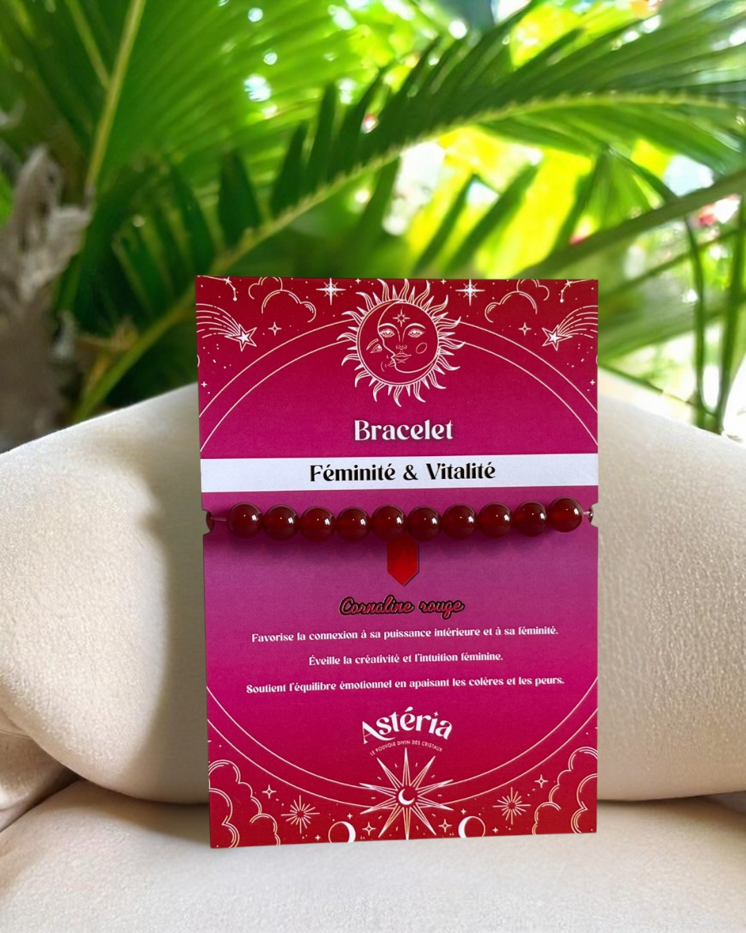 Bracelet en Cornaline rouge 7A - 08 mm 🍓 ❤️