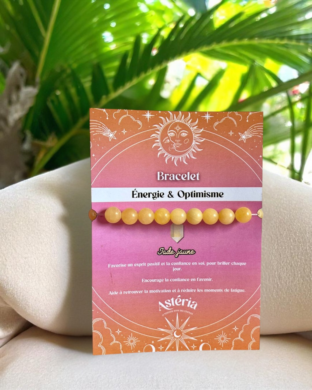 Bracelet en Jade jaune 5A - 08 mm ⚡ 💛
