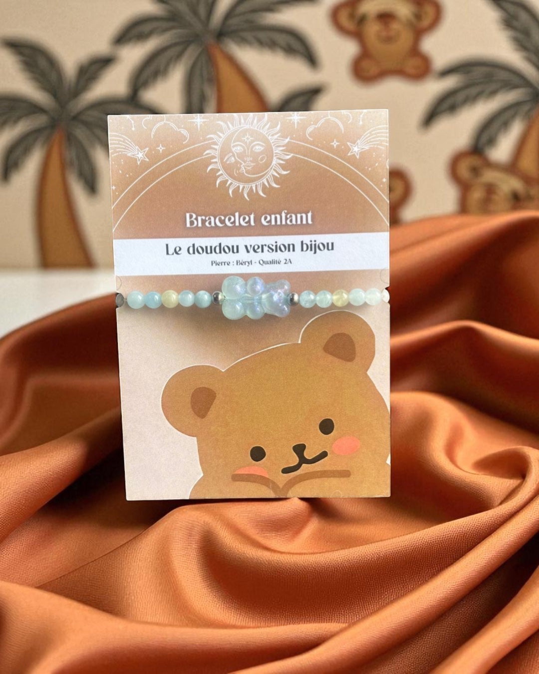 Le doudou version bijoux - Bracelet enfant avec ourson pailleté 🧸