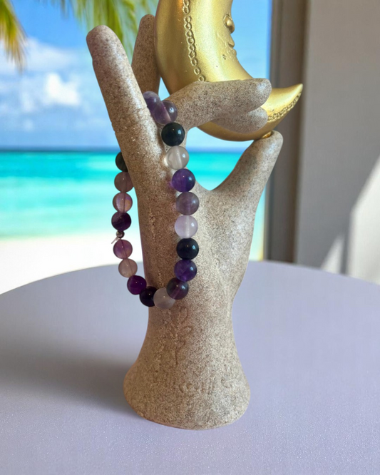 Bracelet en Fluorine violette A - 08 mm 💜ྀི
