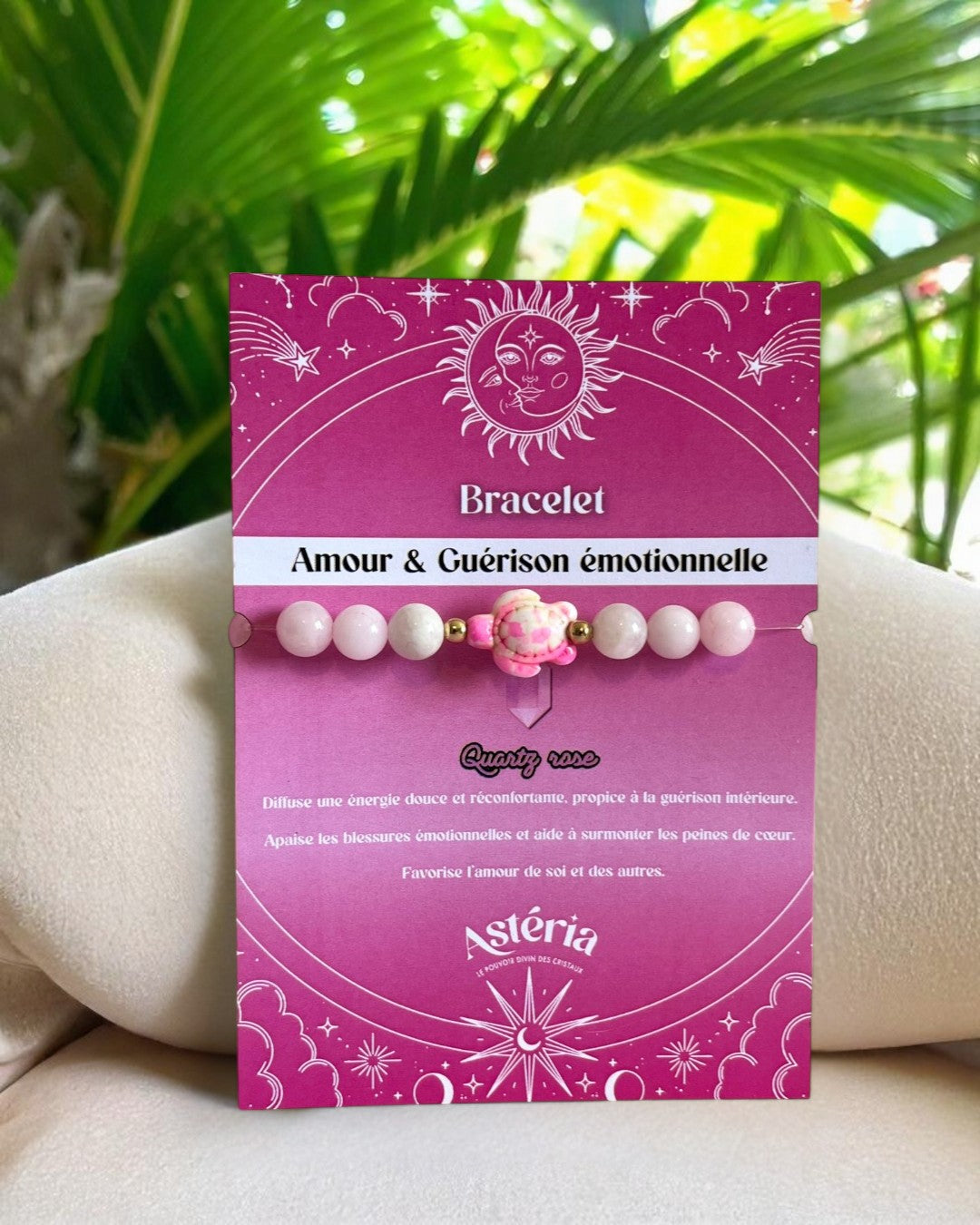 Bracelet en Quartz rose  A - 08 mm  🐢