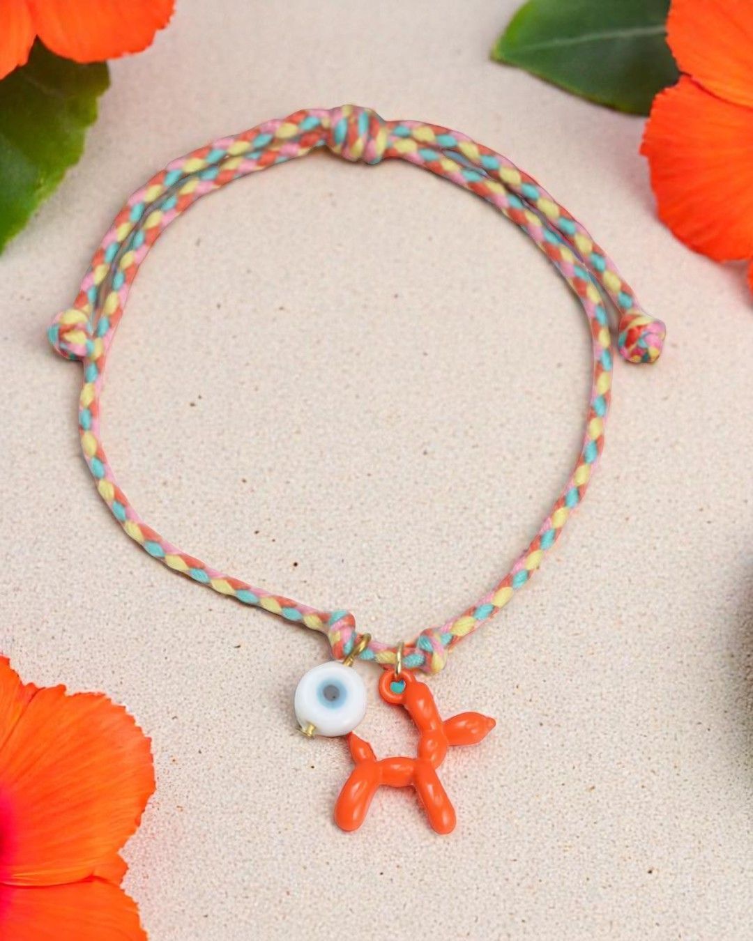 Bracelet orange - cordon réglable 🧿