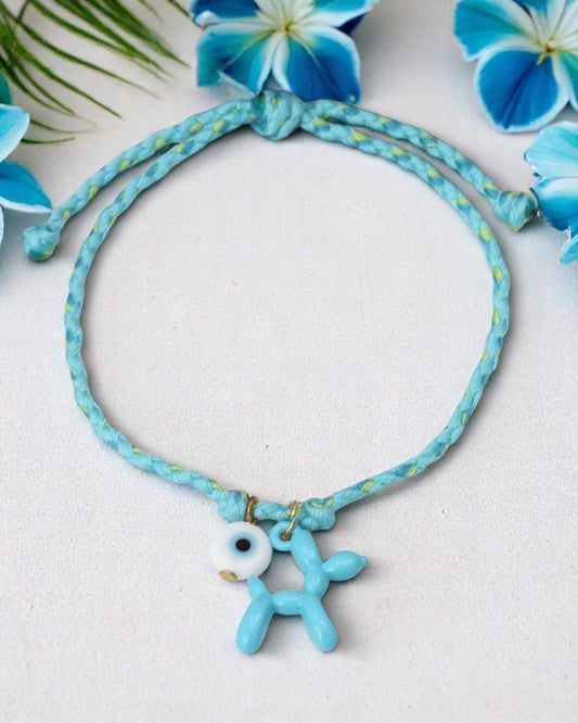 Bracelet bleu - cordon réglable 🧿