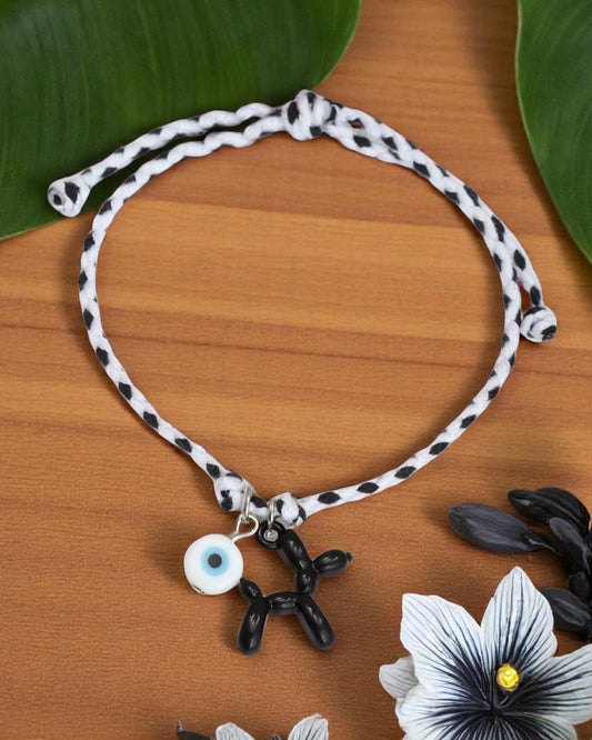 Bracelet noir - cordon réglable 🧿