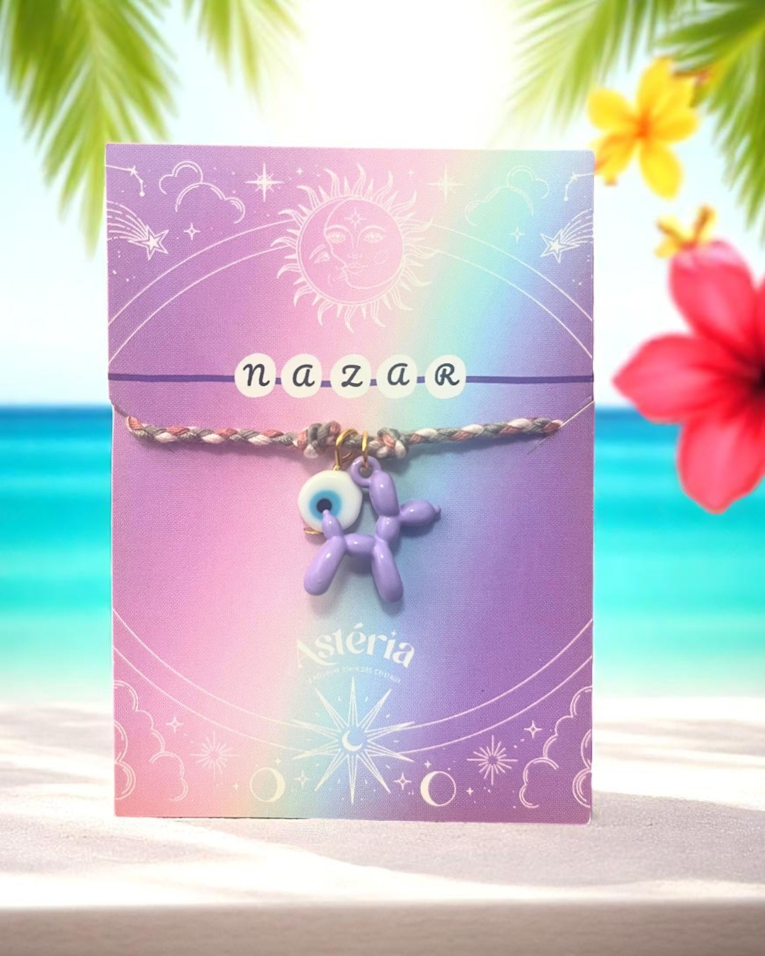 Bracelet violet - cordon réglable 🧿
