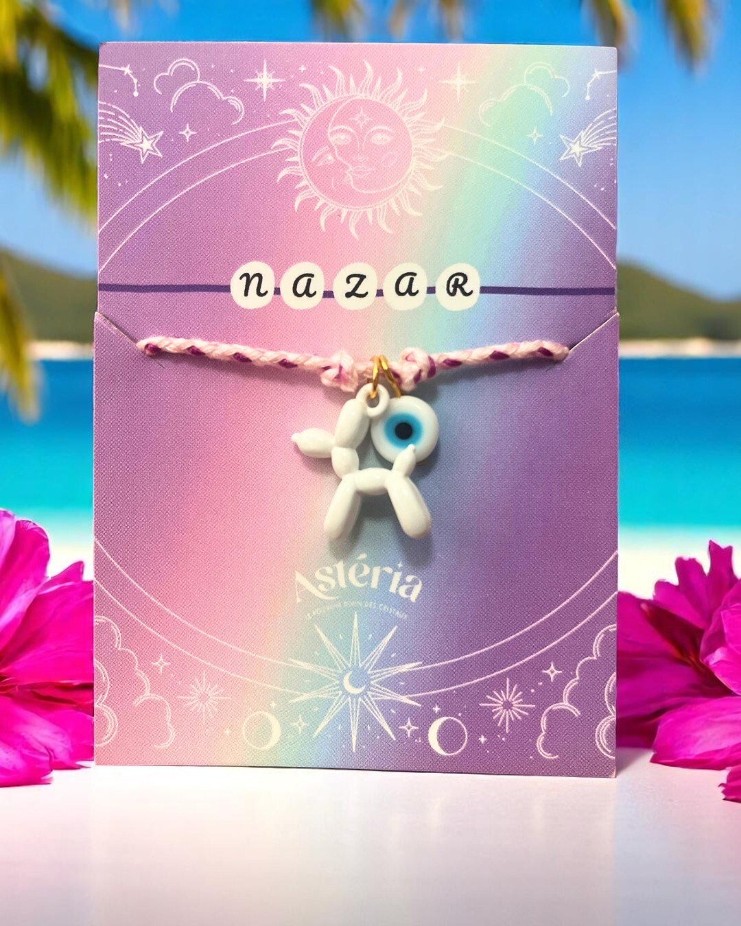 Bracelet blanc - cordon réglable 🧿