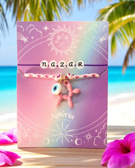 Bracelet rose - cordon réglable 🧿