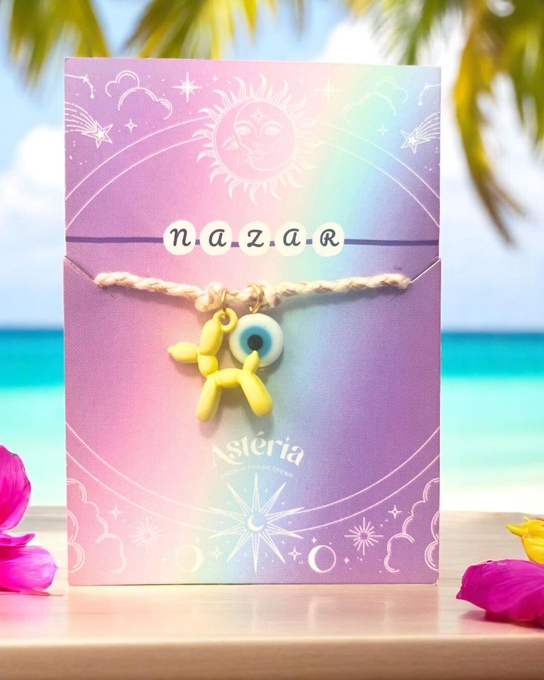 Bracelet jaune - cordon réglable 🧿