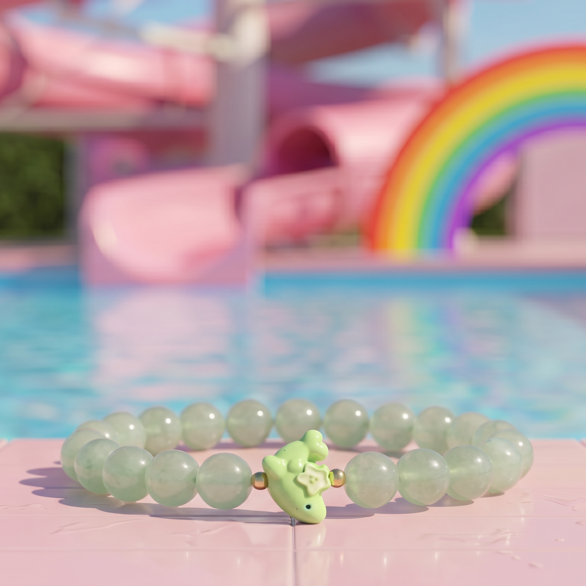 Enfant aventurine verte + dauphin