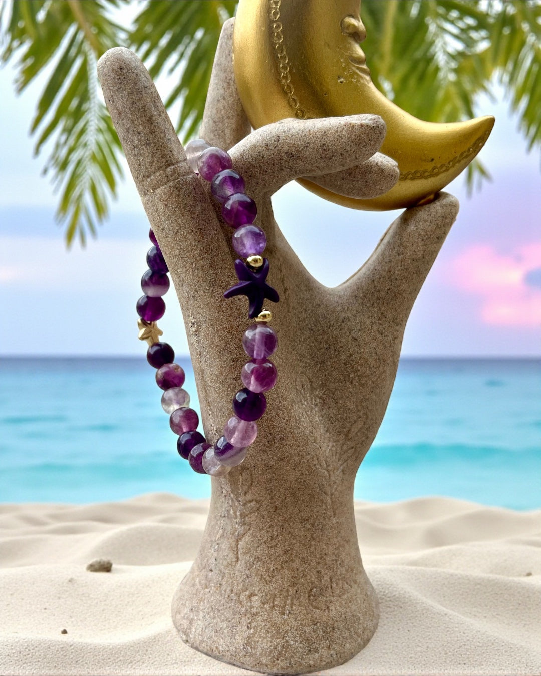 Bracelet en fluorine violette A - 08 mm 🪻