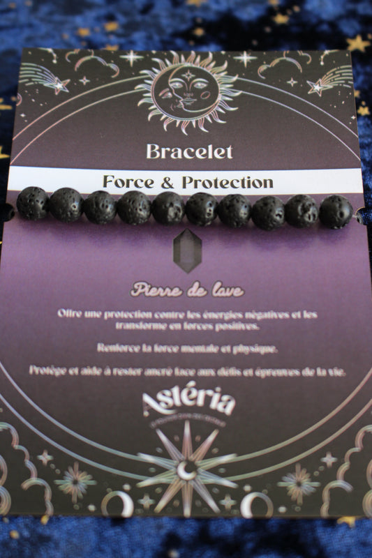 Bracelet Oeil de tigre - pierre de lave