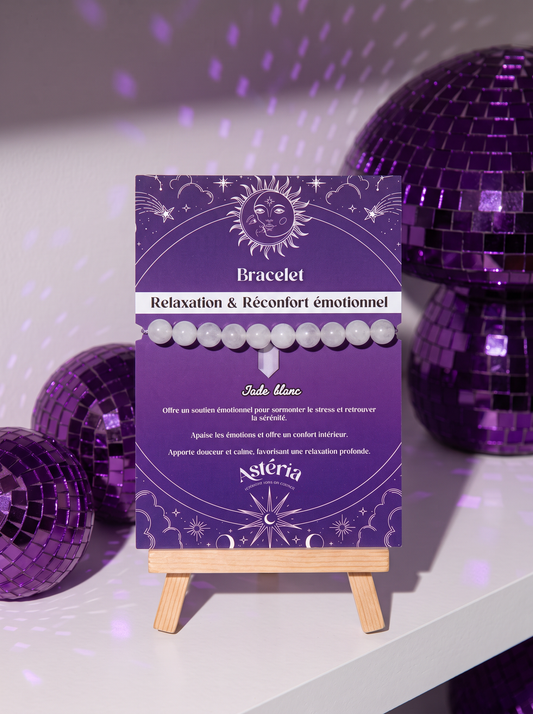 Bracelet en Jade blanc - pour la RELAXATION