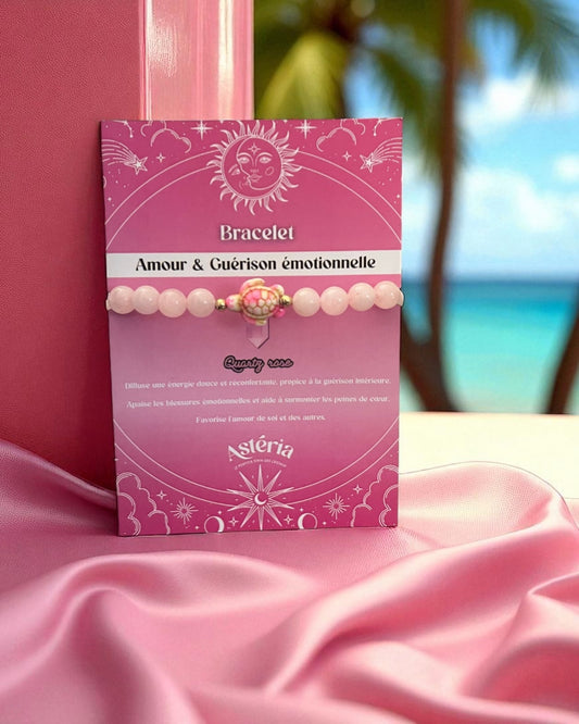 Bracelet en Quartz rose  A - 08 mm  🐢