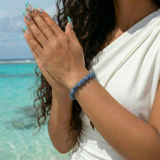 Bracelet en Aventurine bleu A - 08 mm 💙