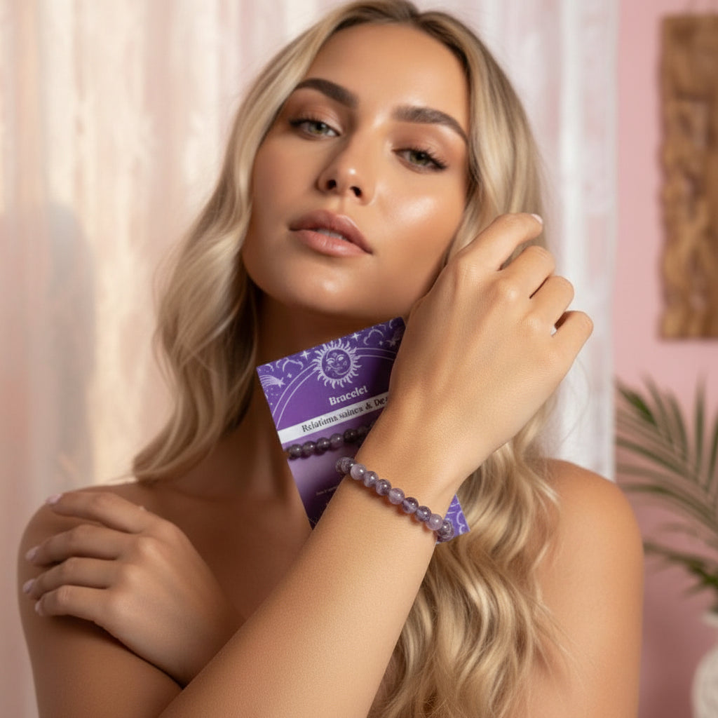 Bracelet en Améthyste lavande A - 08 mm 🪻💜