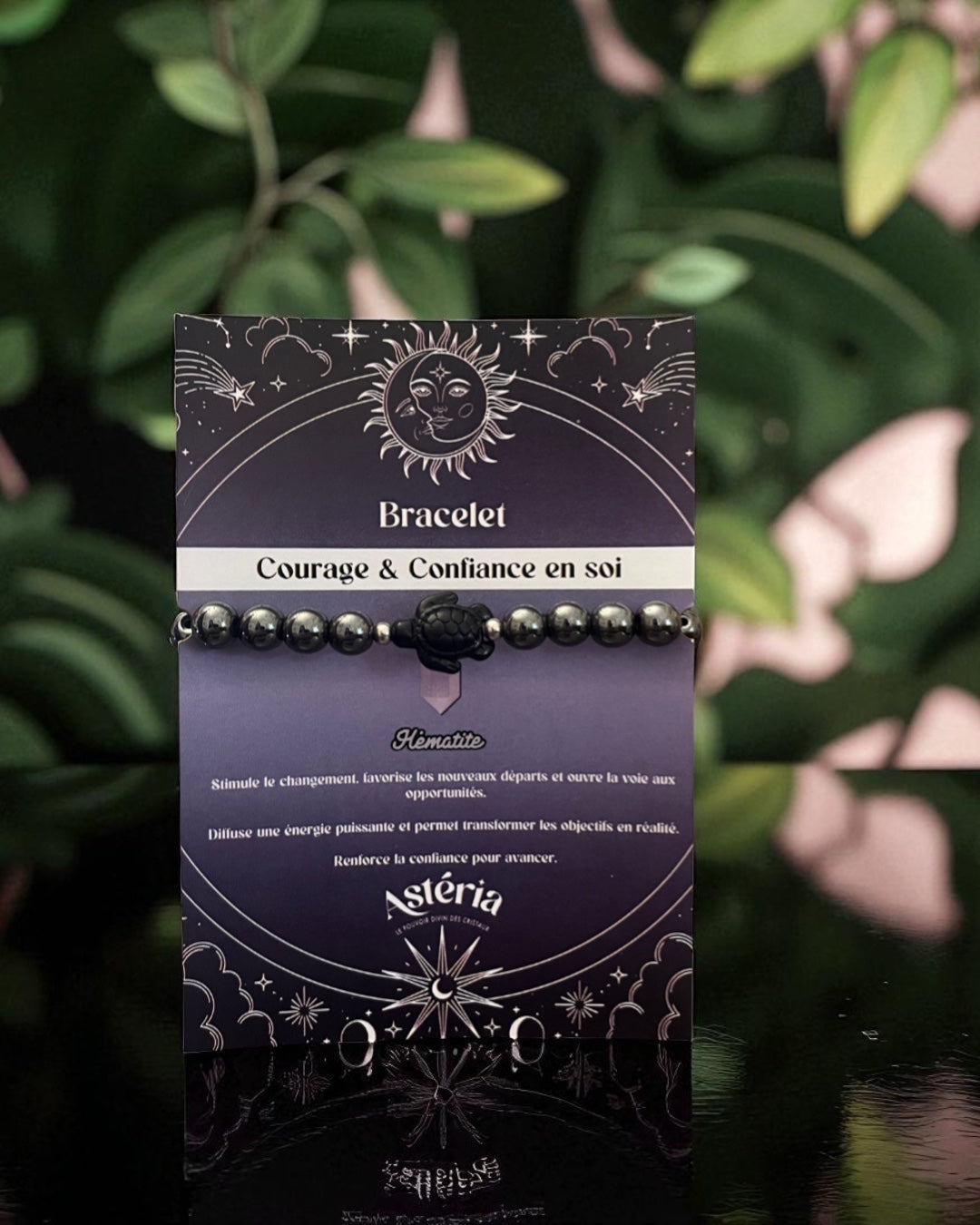 Bracelet en Hématite & Pierre de lave A - 08 mm 🪨