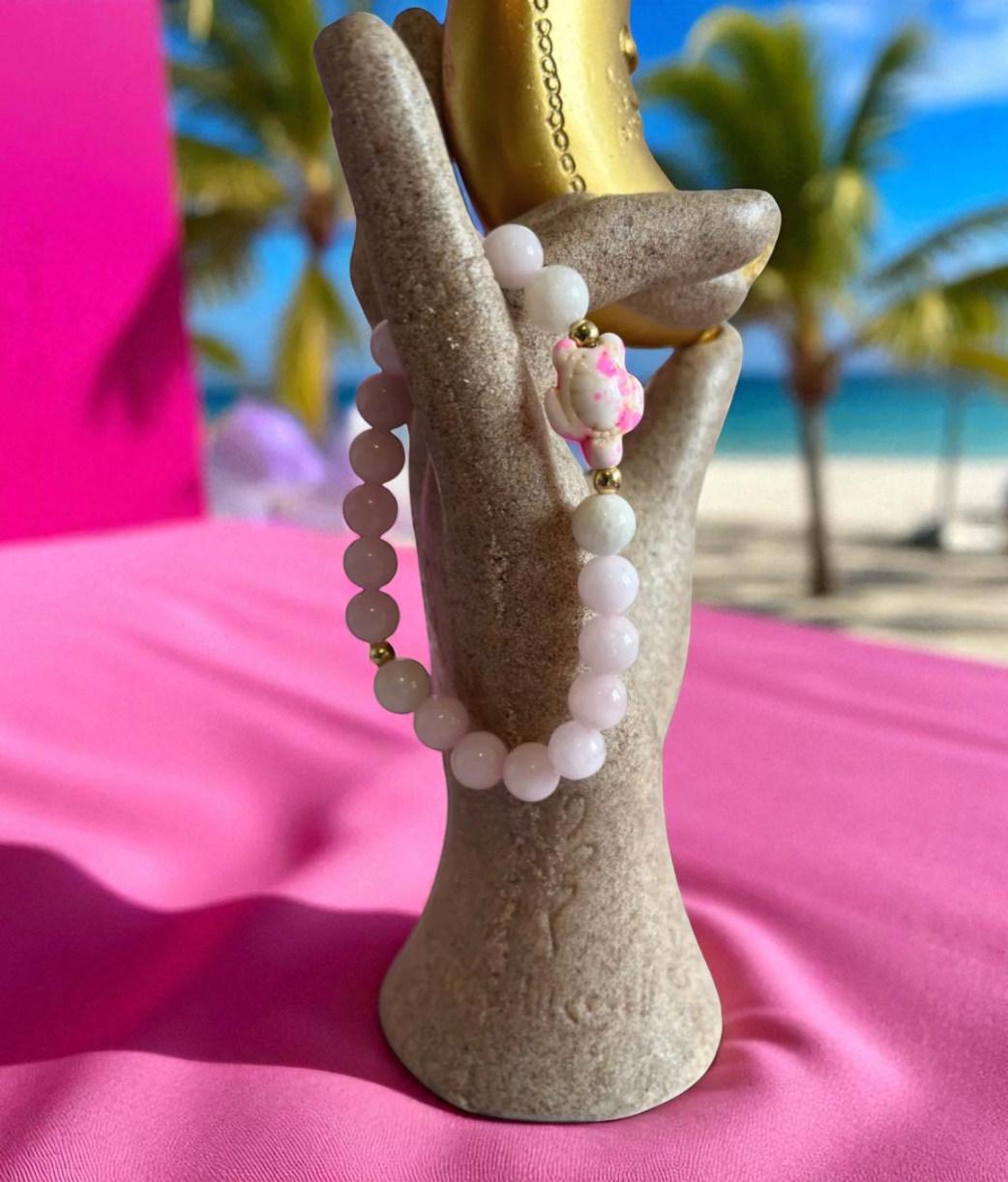 Bracelet en Quartz rose  A - 08 mm  🐢