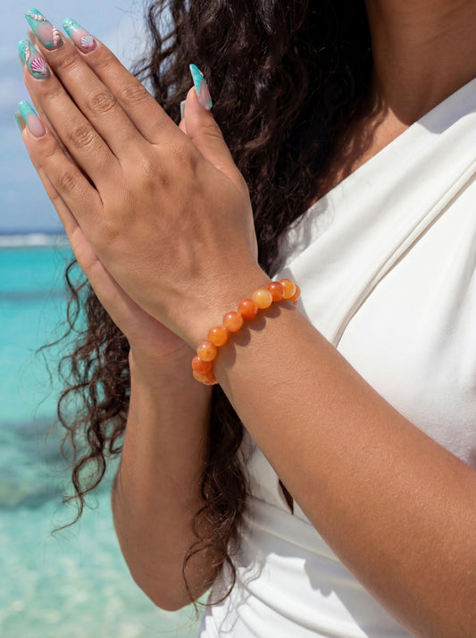 Bracelet en aventurine orange