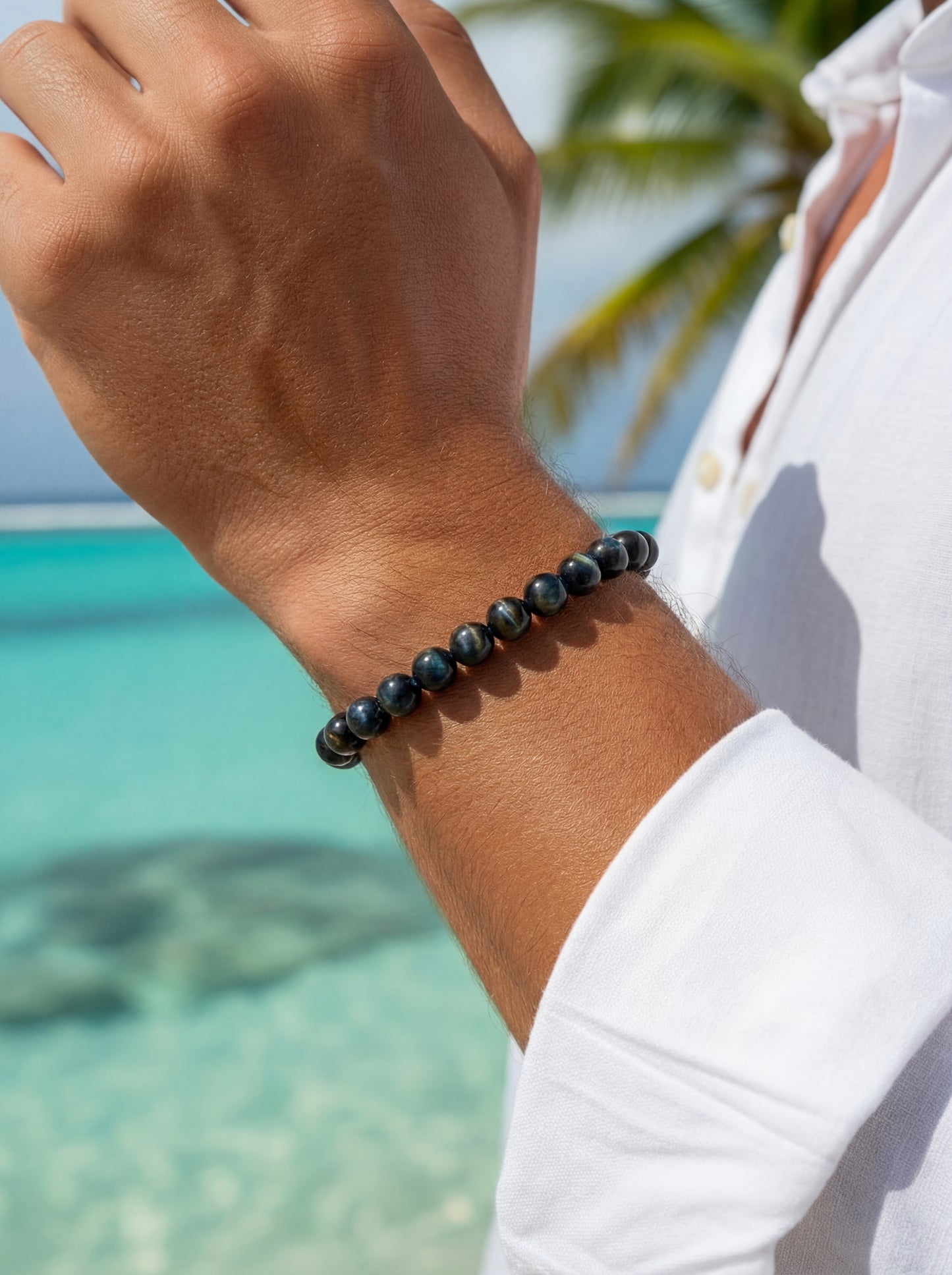 Bracelet en Oeil de faucon AA - 06 mm 🦅 ♠️