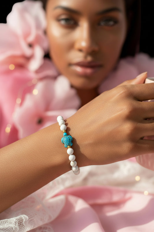 Bracelet en Magnésite A - 08 mm 🤍